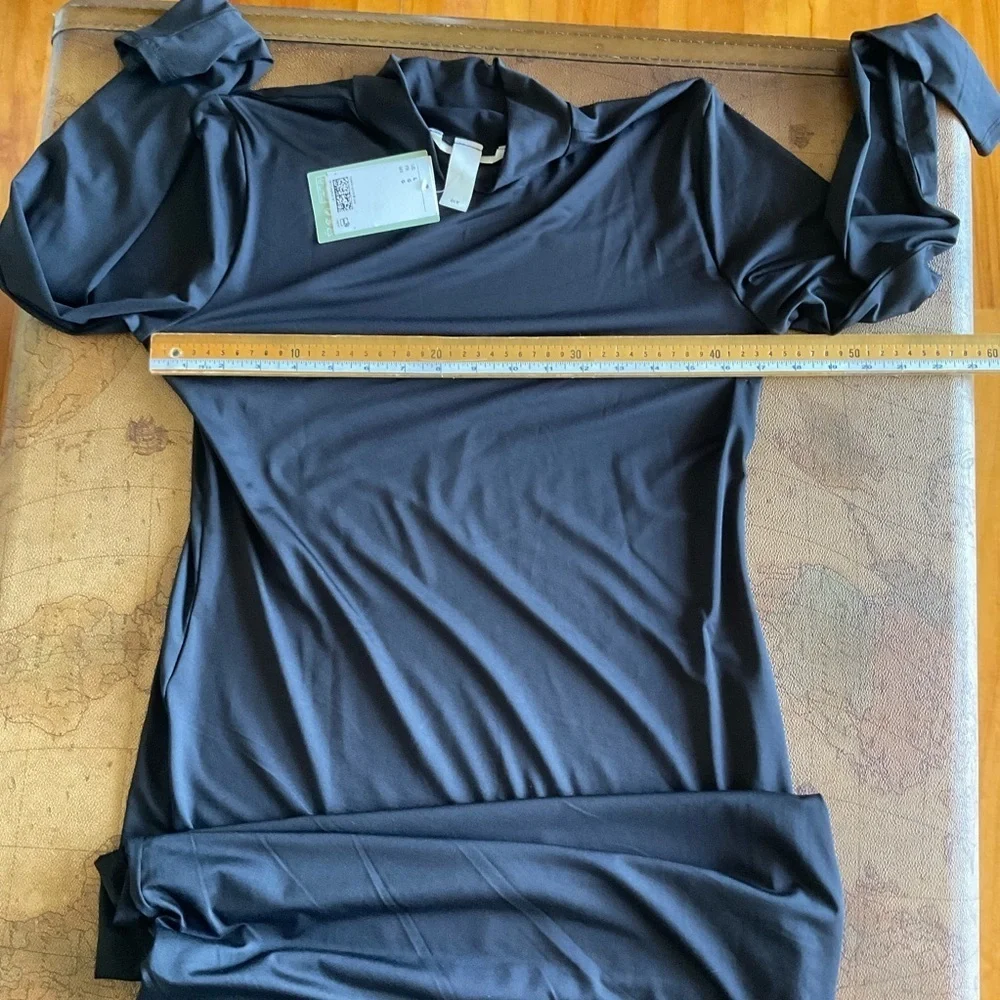 H&M NWT Black Mock Neck Long Sleeve Dress - Picture 5 of 8
